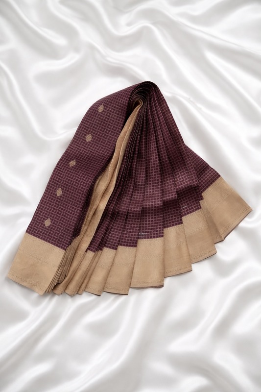 Premium Art Silk Checked Saree