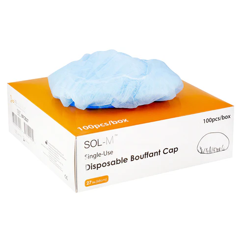 Sol-M® Bouffant Cap 27 Inch Disposable (BX/100EA)
