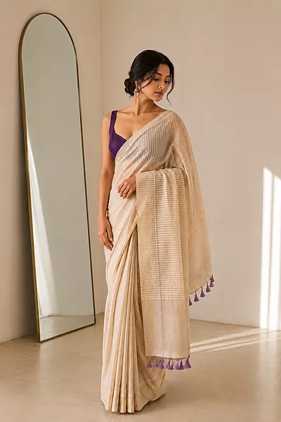 Mul cotton without blouse Kerala 2