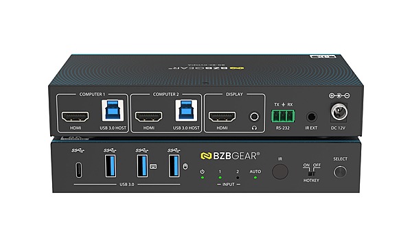 BZBGEAR BG-8K-KVM21A | 8K UHD HDMI 2.1 2x1 KVM Switch