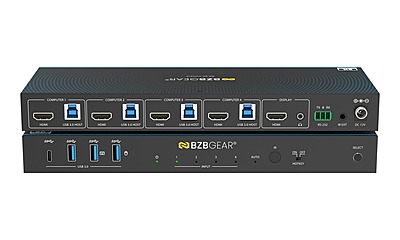 BZBGEAR BG-8K-KVM41A - 8K UHD HDMI 2.1 4x1 KVM Switch
