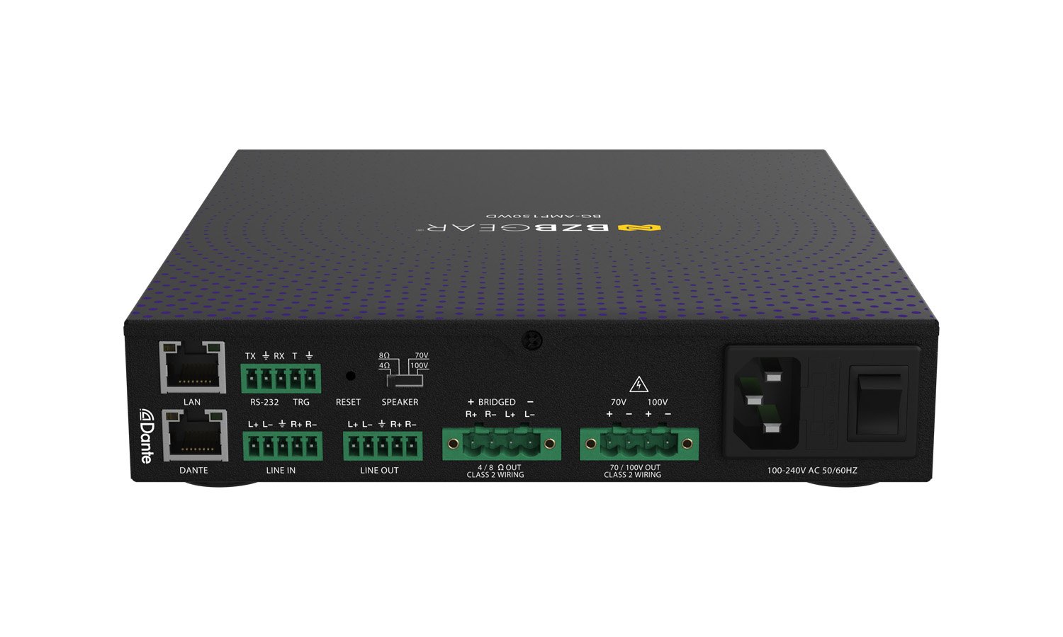 150W Class D Amplifier/Digital Signal Processor with Dante RS-232/LAN and Web GUI Control 150W Class D Amplifier/Digital Signal Processor with Dante RS-232/LAN and Web GUI Control
