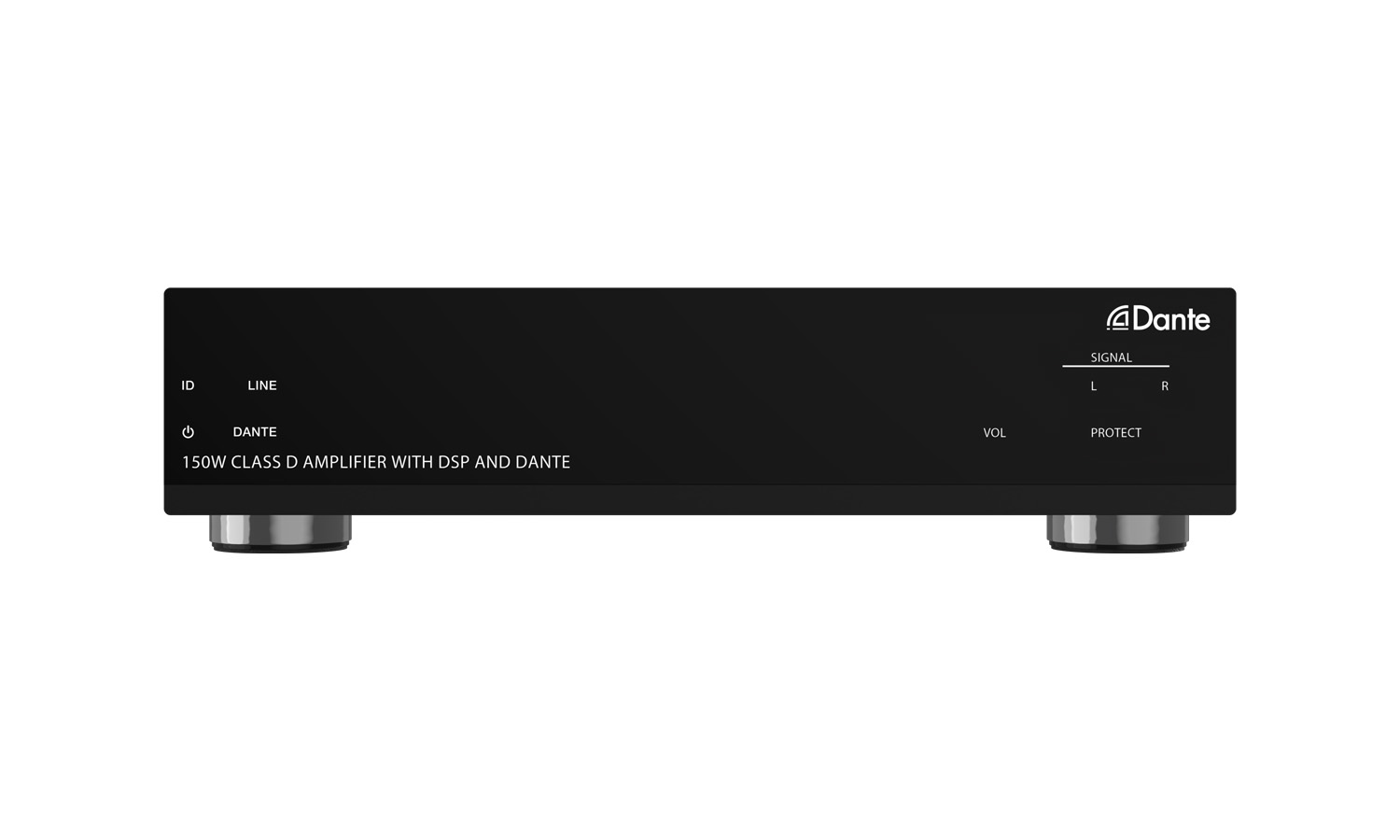 150W Class D Amplifier/Digital Signal Processor with Dante RS-232/LAN and Web GUI Control 150W Class D Amplifier/Digital Signal Processor with Dante RS-232/LAN and Web GUI Control