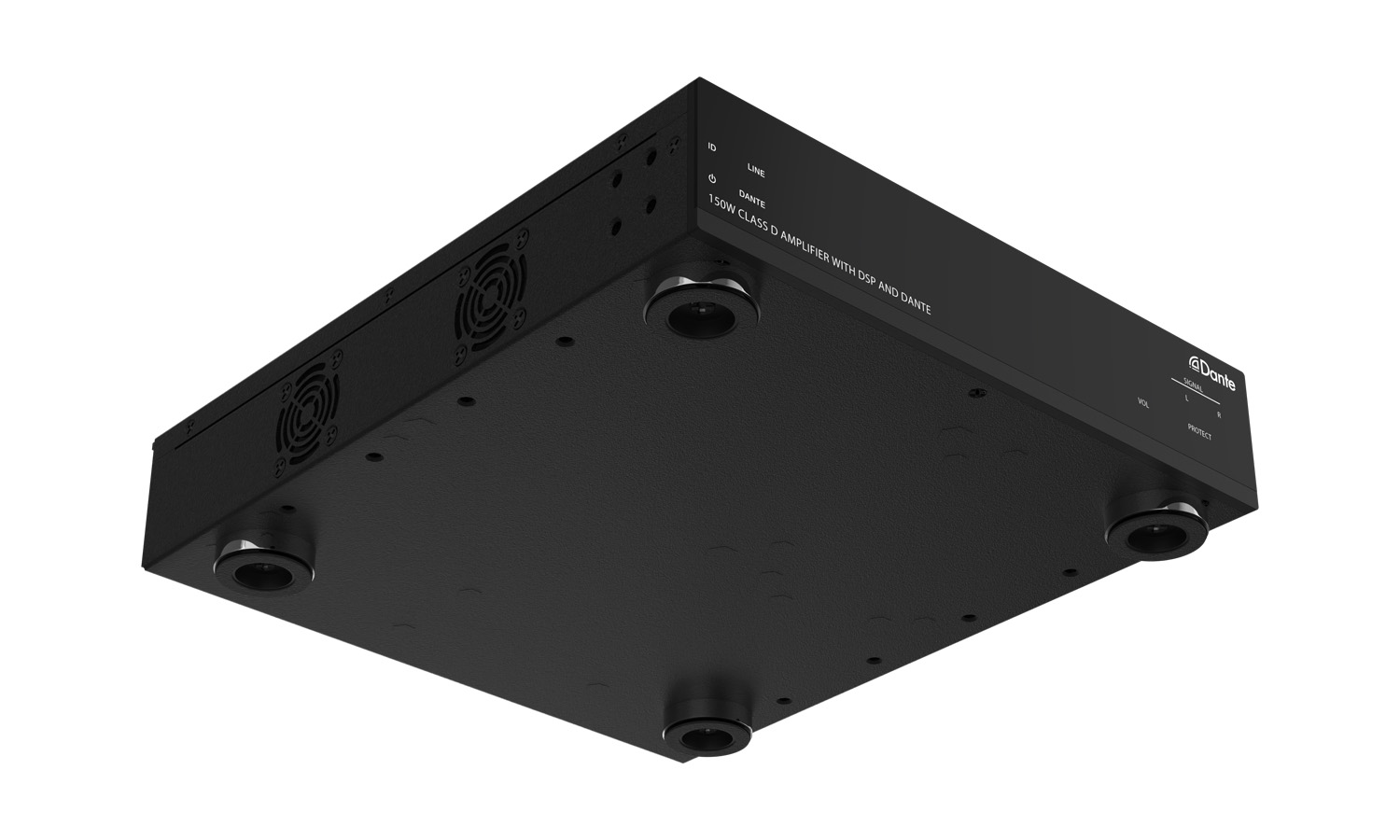 150W Class D Amplifier/Digital Signal Processor with Dante RS-232/LAN and Web GUI Control 150W Class D Amplifier/Digital Signal Processor with Dante RS-232/LAN and Web GUI Control