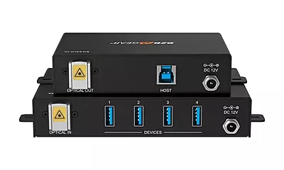 BG-EXUF | 4-Port USB 2.0/3.0/3.1 SuperSpeed Extender Over Fiber Optic Cable
