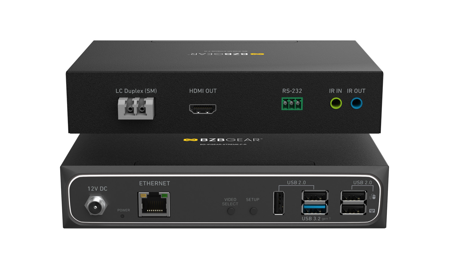 HDMI 2.1 Over Fiber Extender Rx with Bi-Directional IR, RS-232, 1G Ethernet, USB 3.1 & KVM Support