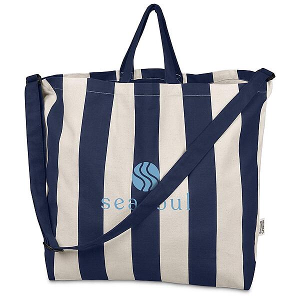 Okiyo Natsuri Recycled Cotton Canvas Large Beach Bag