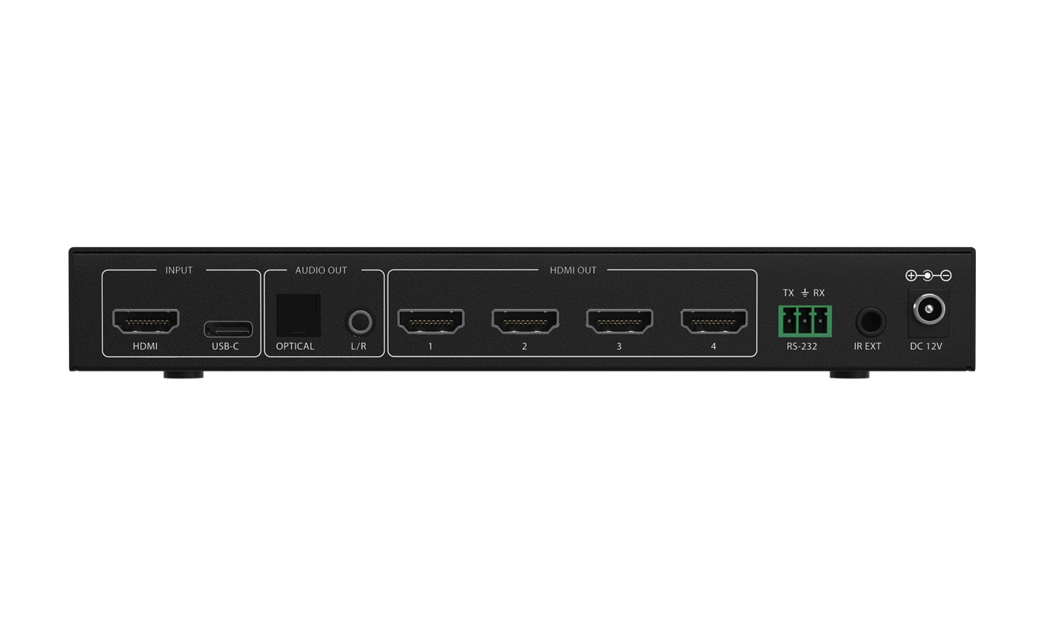 2x2 4K UHD HDMI/USB-C Switcher and Video Wall Controller with Audio De-embedding 2x2 4K UHD HDMI/USB-C Switcher and Video Wall Controller with Audio De-embedding