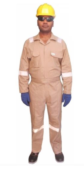 COVERALL 100% COTTON WITH REFLECTIVE TAPE