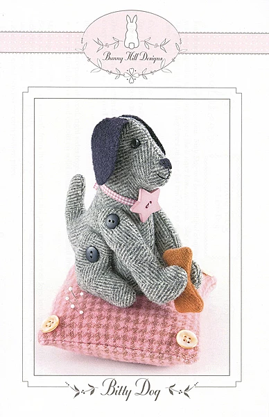 Bitty Dog Pincushion | Bunny Hill | Animal Doll Pattern | Annie Sutton | 7” | #BHD1033