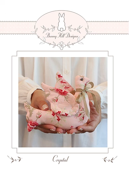 Crystal A Bunny Hill Petite Pattern | Animal Doll Pattern | Annie Sutton | 4” x 6” | #BHD2190