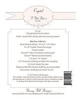 Crystal A Bunny Hill Petite Pattern | Animal Doll Pattern | Annie Sutton | 4” x 6” | #BHD2190