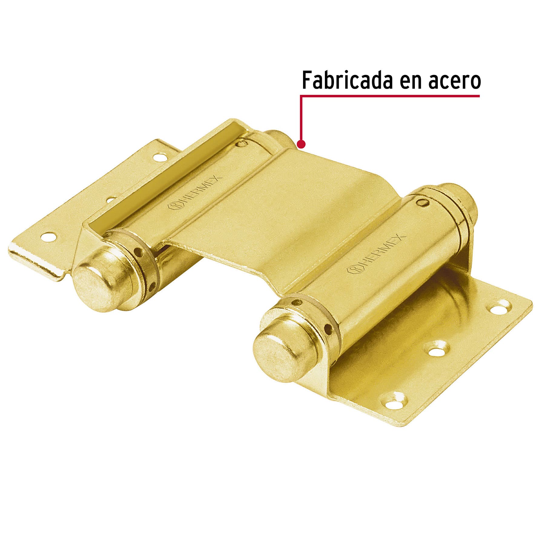 Bisagra de doble acción 3', acero latonado - BID-301 / 43182