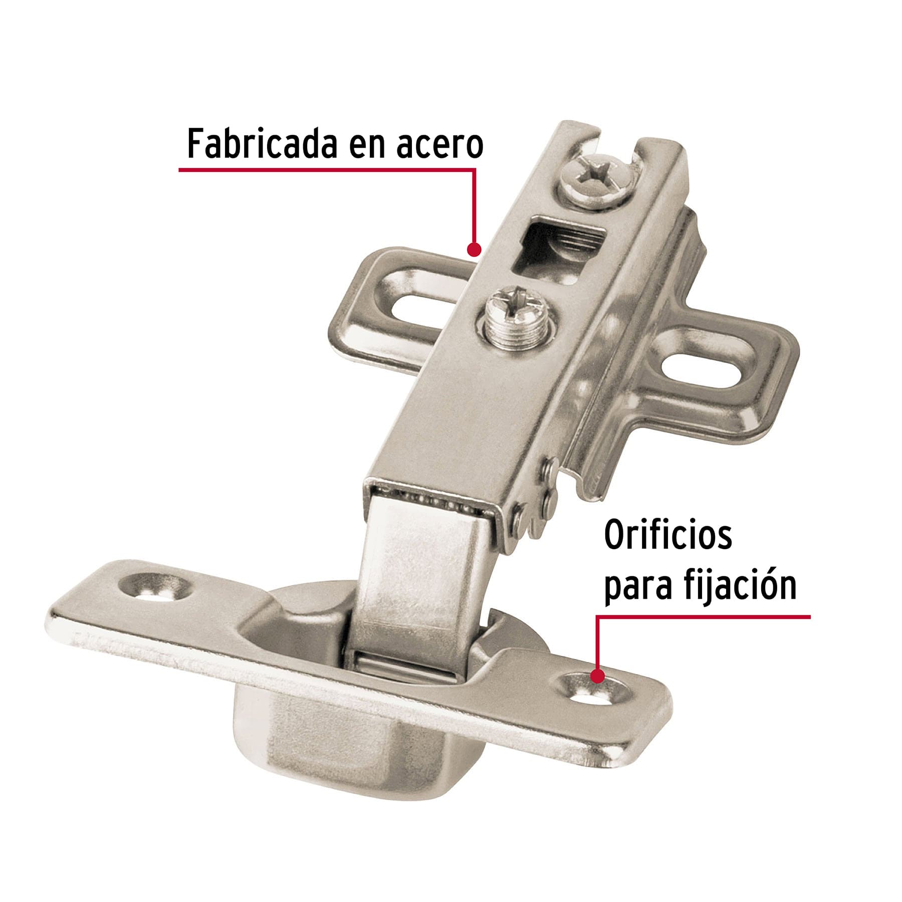 Bolsa con 2 bisagras bidimensionales 110°,cobertura completa - BIDI-110C / 43157