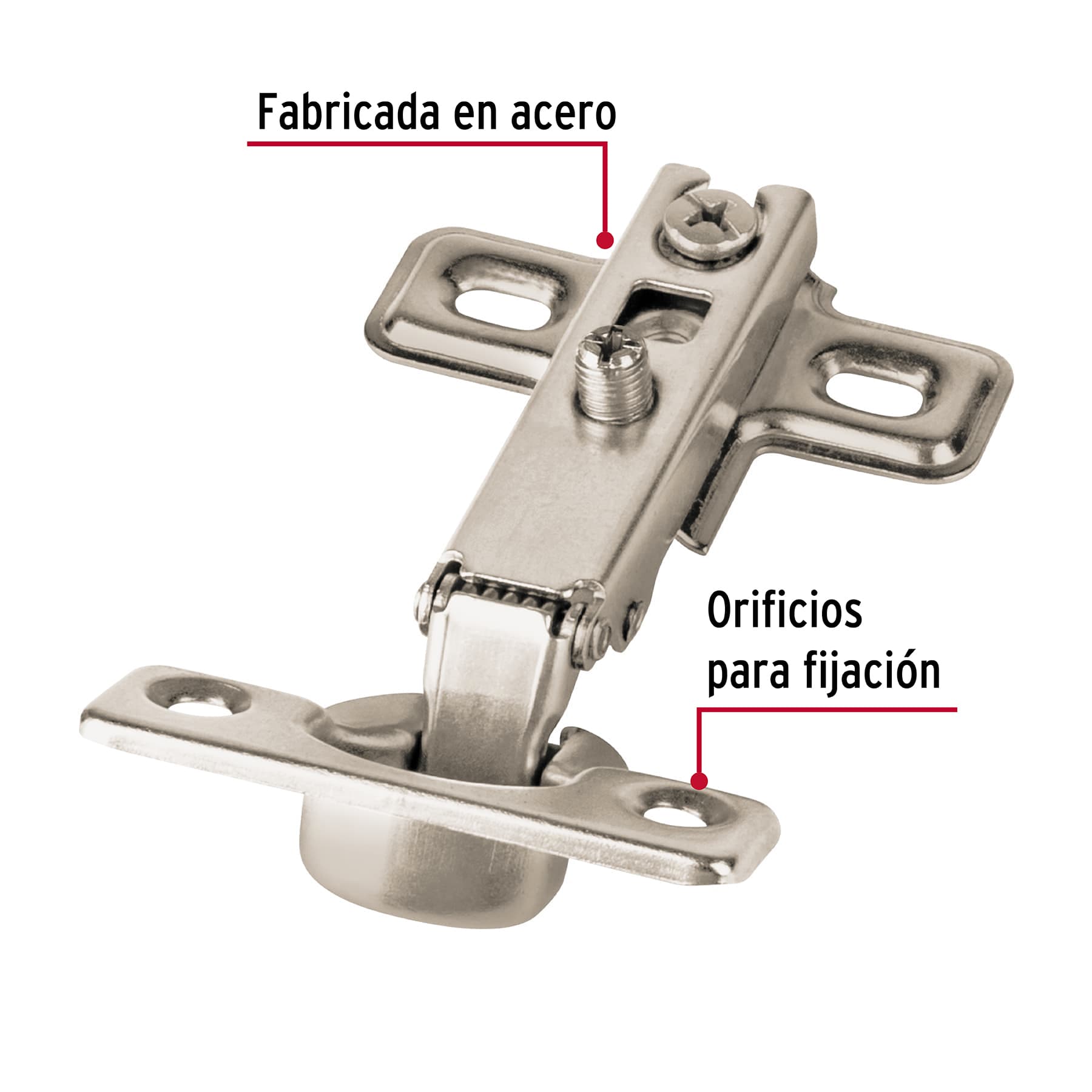 Bolsa c/2 bisagras bidimensionales de 95°,cobertura completa - BIDI-95C / 43156