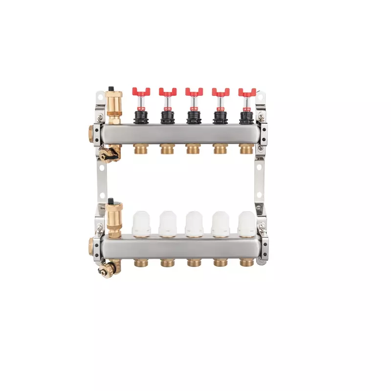FERRO MANIFOLD SET WITH FLOW METERS 5WAYS