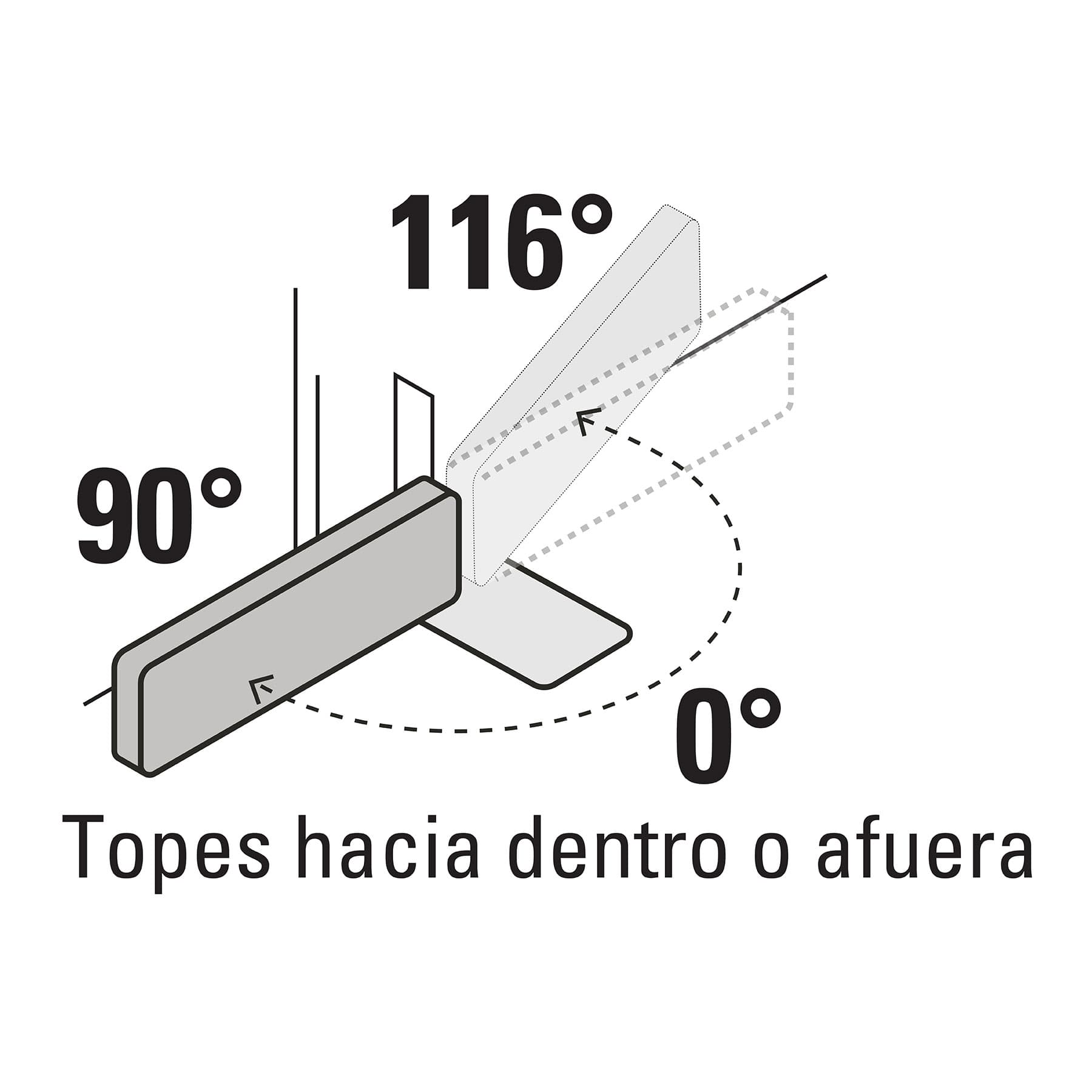 Bisagra de piso, acero cromado - BIP-153 / 43181