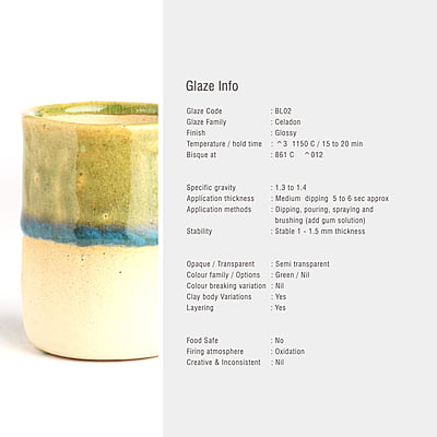 Sara Low Fire Textured Blue Green BL02