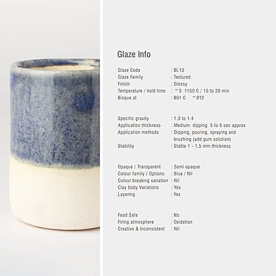 Sara Low Fire Textured Blue BL13 Sara Low Fire Textured Blue BL13