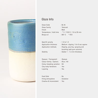 Sara Low Fire Matt Blue BL18