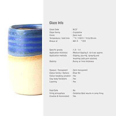 Sara Low Fire Textured Blue BL27