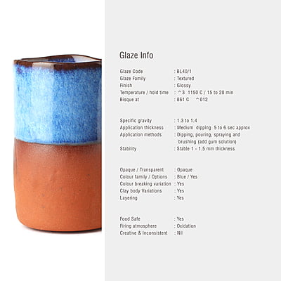 Sara Low Fire Textured Blue BL40/1