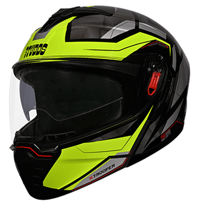 STUDDS TROOPER D2 MATT BLACK FL YELLOW N5 YELLOW XL