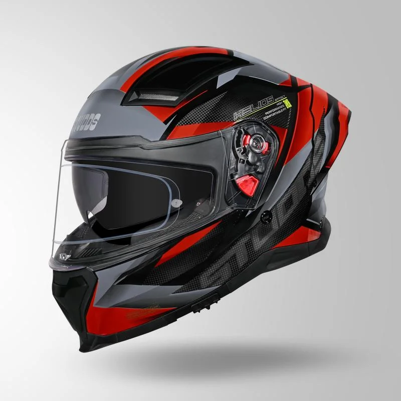 STUDDS HELIOS EFFECT MATT BLACK GREY N2 RED D/V (L) STUDDS HELIOS EFFECT MATT BLACK GREY N2 RED D/V (L)