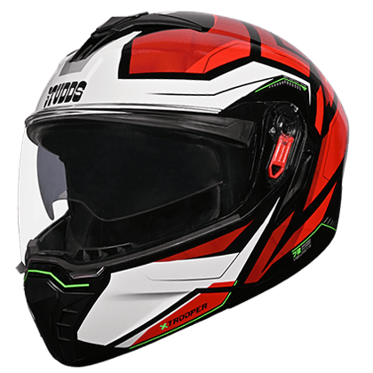 STUDDS TROOPER D2 MATT BLACK N2 RED  M