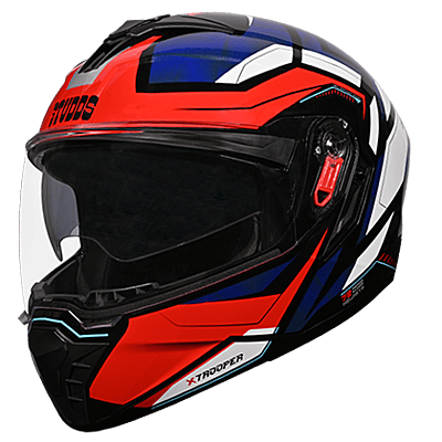 STUDDS TROOPER D2 MATT BLACK/BLUE N6 WHITE L STUDDS TROOPER D2 MATT BLACK/BLUE N6 WHITE L