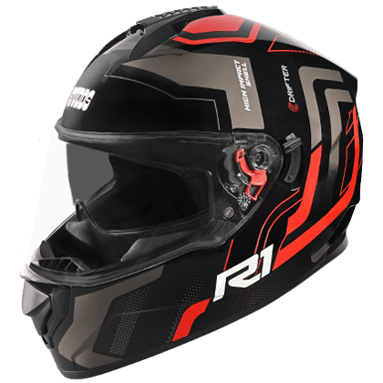 STUDDS DRIFTER D4 GREY N2 RED D/V (XL)