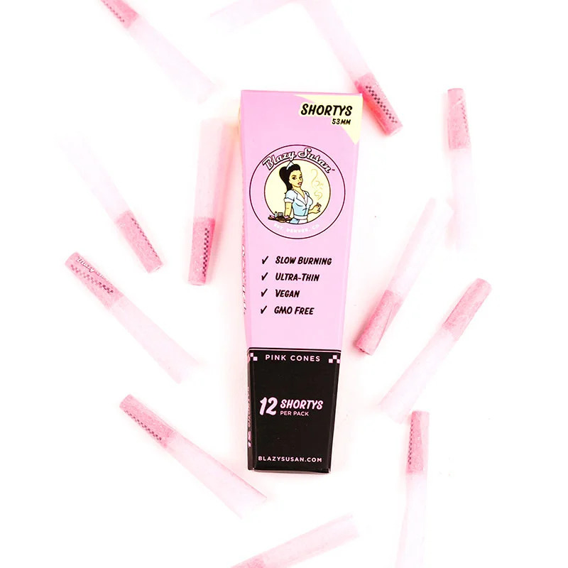 BLAZY SUSAN PINK SHORTYS 53MM | 21 PK | 12 CONES PK | 252 CONES BOX