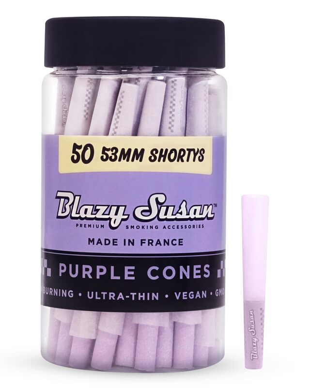 BLAZY SUSAN CONES | PURPLE 53MM SHORTYS | 50CT JAR