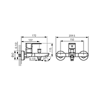 WELL MOUNTED BATH MIXER-ALBA