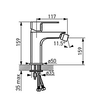 BIDET STANDING MIXER-ALBA