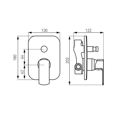 BUILT IN SHOWER MIXER-ALBA