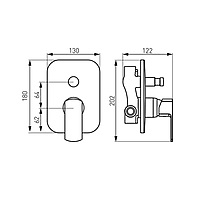 BUILT IN SHOWER MIXER-ALBA