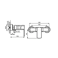 WALL MOUNTED SHOWER MIXER-ALBA