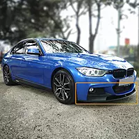 BMW F30 3 Series M Sport Style Satin Black Front Lip (2012–2018)