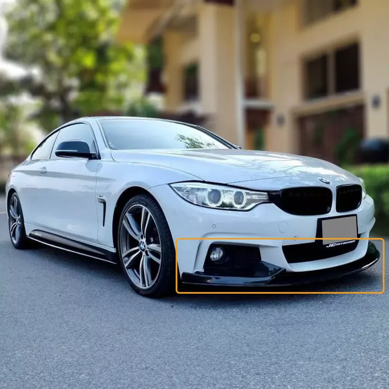 BMW 4 Series Front Lip – Glossy Black (2014–2020)