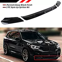 BMW F97 X3M & F98 X4M 3-Piece Style Front Lip Splitter Kit – Glossy Black