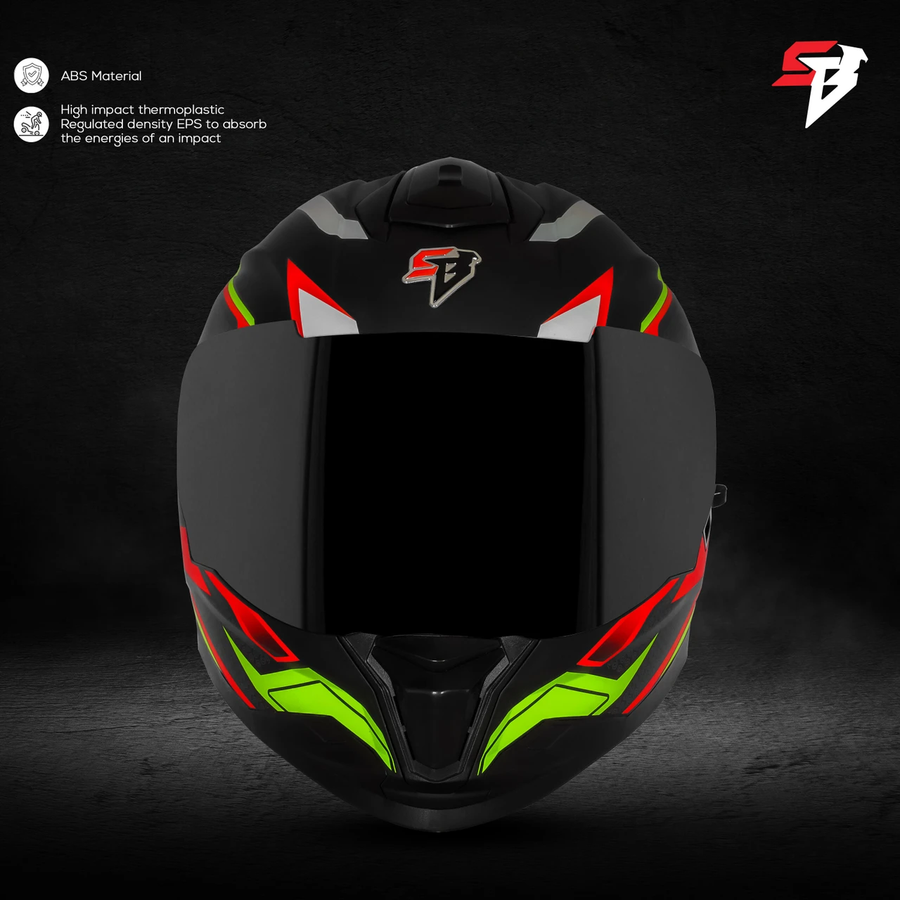 STEELBIRD SBH-57 ISS FIGHTER F7 GLOSSY BLACK/RED C/V 580 MM WITH EXTRA SMOKE VISOR STEELBIRD SBH-57 ISS FIGHTER F7 GLOSSY BLACK/RED C/V 580 MM WITH EXTRA SMOKE VISOR