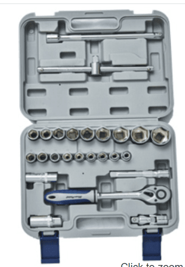 1/2" Sq. Dr. Socket Set in a box, 8-32mm, 25 pcs.