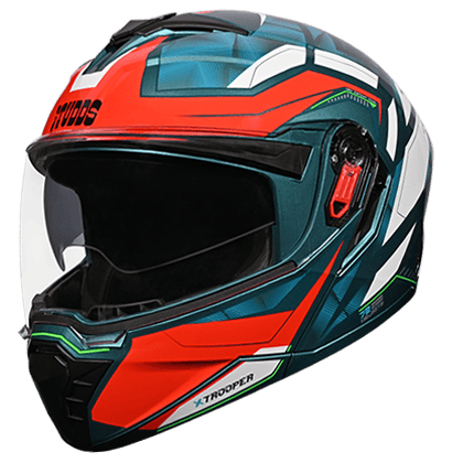 STUDDS TROOPER D2 MATT BLUE N2 RED  L