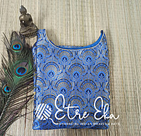 Beautiful Handwoven Banarasi Brocade Silk Straight Kurti with and Half Sleeves and Off White Chanderi Silk Pencil Pants-Party Wear - with Golden Brocade Weaves