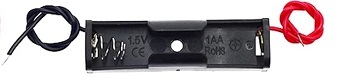 Battery Holder with Lead Wire, 1x AA Cell