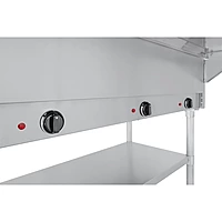 Baño María eléctrico de 3 insertos entrepaño galvanizado
