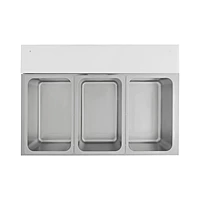Baño María gas de 3 insertos entrepaño