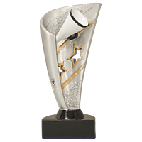 Banner Resin Trophy-Cheer-7in.