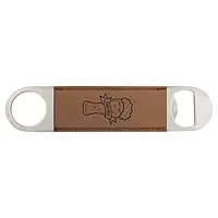 Stainless Steel Leatherette Bottle Openers